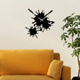 Wallity Reloj de Pared Decorativo de Metal Negro